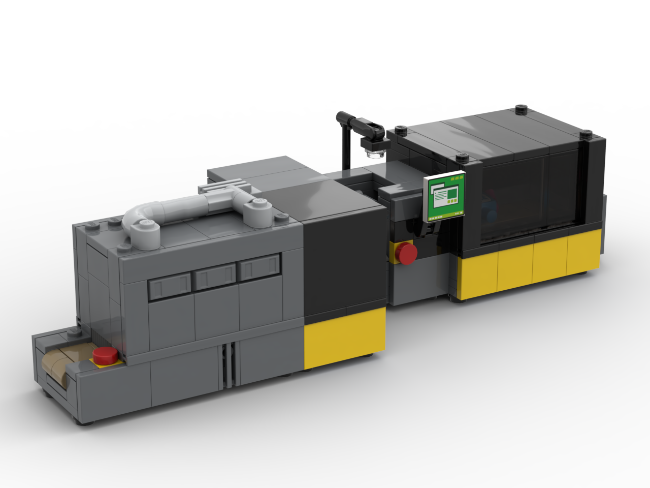 Individuelles Modell einer industriellen Druckmaschine aus LEGO®-Bausteinen