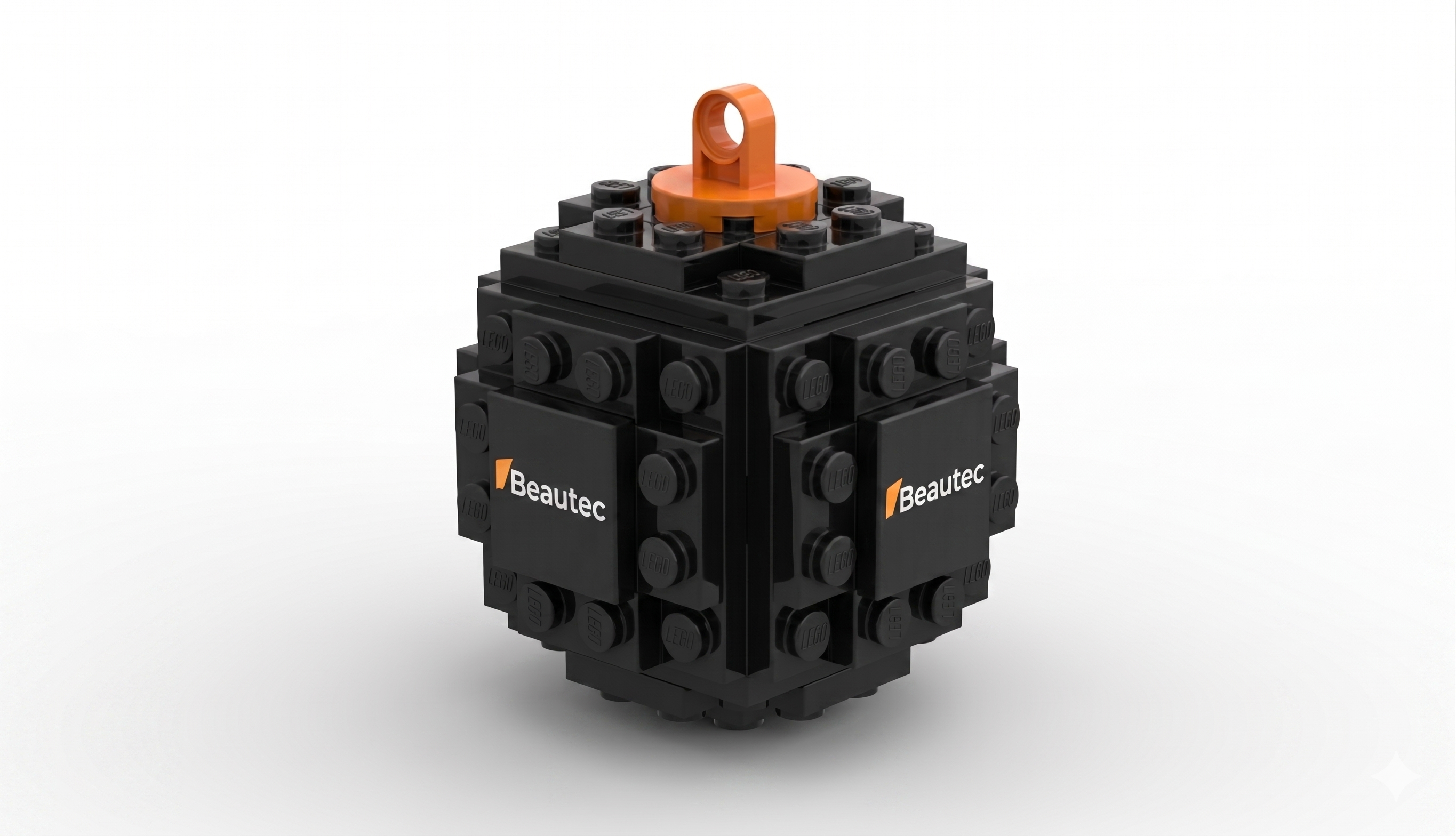 Individuelle Weihnachtskugel aus LEGO® mit Firmenlogo